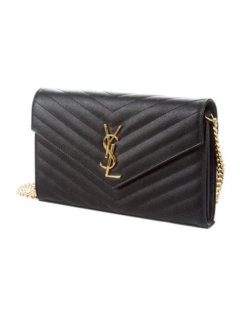 yves saint laurent envelope chain wallet